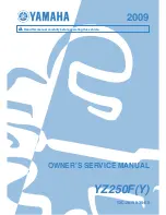 Preview for 3 page of Yamaha YZ250F 2009 Owner'S Service Manual