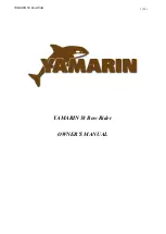 YAMARIN 58 Bow Rider Owner'S Manual preview