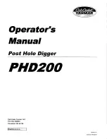 Preview for 1 page of Yanmar Cub Cadet PHD200 Operator'S Manual