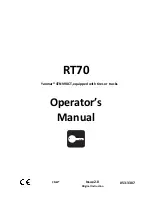 Preview for 1 page of Yanmar RT70 Operator'S Manual