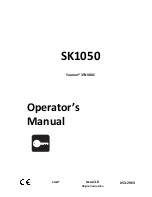 Yanmar SK1050 Operator'S Manual preview