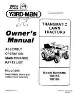 Yard-Man 13611S Owner'S Manual preview