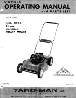 Yard-Man 2210-22 Owners Operating Manual And Parts List preview