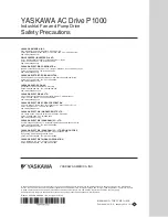 Preview for 74 page of YASKAWA P1000 Safety Precautions