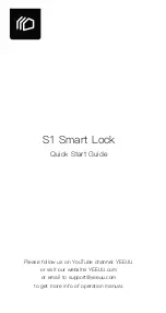 Preview for 1 page of YEEUU S1 Smart Lock Quick Start Manual