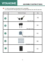 Preview for 2 page of YitaHome IMISSB-0008 Assembly Instructions Manual