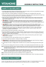 Preview for 3 page of YitaHome TLCFLS-1002 Assembly Instructions Manual