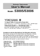 YOKOGAWA 53005-E User Manual preview