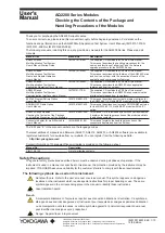 Preview for 1 page of YOKOGAWA AQ2200-111 User Manual