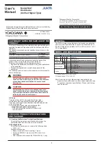 YOKOGAWA JUXTA MA7 User Manual preview