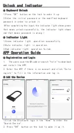 Preview for 4 page of Yolin Smart Password U-Lock User Manual