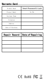 Preview for 8 page of Yolin Smart Password U-Lock User Manual