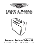 YORKVILLE Custom Valve 20 YS1006 Owner'S Manual preview