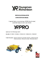 Preview for 1 page of Youngman Richardson & Co YR2700AR Operator'S Manual