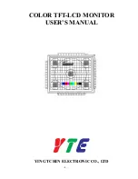 yte COLOR TFT-LCD MONITOR User Manual preview