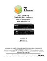 Preview for 1 page of Z3 Technology ZEUS DME-10-G User Instructions