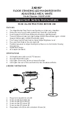 Preview for 2 page of Zadro MAGFLA1W User Manual