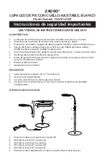 Preview for 4 page of Zadro MAGFLA1W User Manual