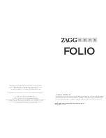 Zagg FOLIO Quick Manual preview