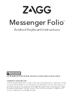 Zagg Messenger Folio Instructions Manual preview