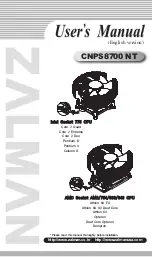 ZALMAN CNPS8700 NT User Manual preview