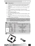 Preview for 2 page of ZALMAN ZM-NS1000F User Manual