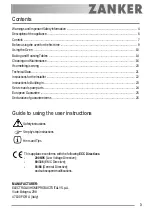 Preview for 3 page of ZANKER ZKB 7614 User Manual