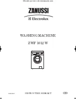 Zanussi Electrolux ZWF 1012 W Instruction Booklet preview