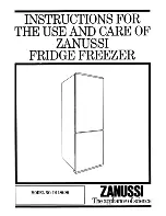 Zanussi DI 180/80 Use And Care Manual preview