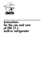 Zanussi DRI 51 L Instructions For The Use And Care preview