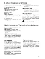 Preview for 19 page of Zanussi Gas and mixed fuel cookers Instruction Booklet