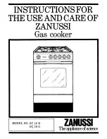 Preview for 1 page of Zanussi GC 18 B Instructions For Use And Care Manual