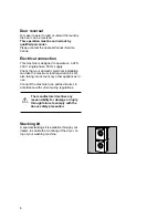 Preview for 6 page of Zanussi TCS 674 E Installation And Instruction Manual