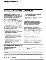 Preview for 8 page of Zanussi Z 20/15 PR Use And Care Instructions Manual