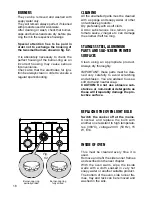 Preview for 16 page of Zanussi Z 9060 XOS Instructions For Use And Installation Instructions