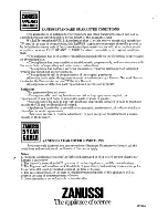 Preview for 12 page of Zanussi Z918/8R Instructions For Use And Care Manual