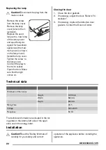 Preview for 22 page of Zanussi ZBT20420SA User Manual