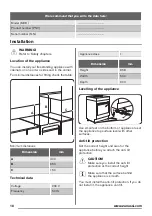 Preview for 18 page of Zanussi ZCV55001WA User Manual