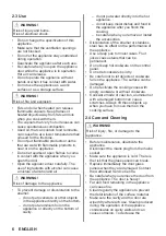 Preview for 6 page of Zanussi ZCV66050WA User Manual