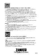 Preview for 16 page of Zanussi ZF 72/55 M Instructions For The Use And Care