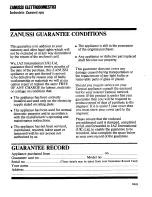 Preview for 20 page of Zanussi ZG952 Instructions For The Use And Care