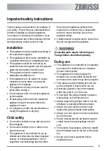 Preview for 3 page of Zanussi ZKC6020W User Manual