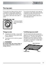 Preview for 17 page of Zanussi ZKC6020W User Manual