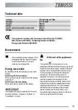 Preview for 35 page of Zanussi ZKC6020W User Manual