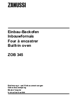 Zanussi ZOB 345 Instruction Booklet preview