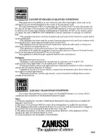 Preview for 12 page of Zanussi ZP 3130 F Instructions For The Use And Care