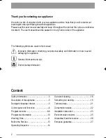 Preview for 2 page of Zanussi ZWG 3125 User Manual