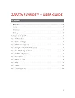 Preview for 2 page of ZAPATA FLYRIDE User Manual