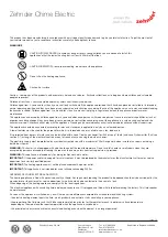 Preview for 2 page of Zehnder Rittling Chime Electric CHZER-100-50/F Quick Start Manual