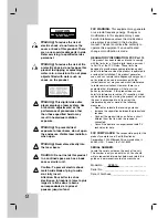 Preview for 2 page of Zenith DVB312 - Progressive-Scan Slim Design DVD Player Installation And Operating Manual